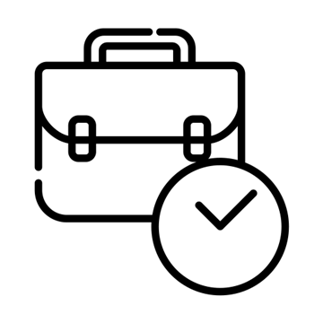 Teilzeit Icon Schwarz Transparent