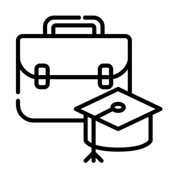 Neben Dem Studium Icon Schwarz Transparent
