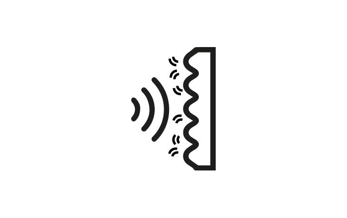Akustik Leuchte Grafik Absorbtion